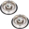 Iconic Pet Set of 2 Stainless Steel Anti-Skid Slow Feed Bowls - 12 oz for Small Dogs, Durable Design