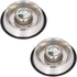 Iconic Pet Set of 2 Stainless Steel Anti-Skid Slow Feed Bowls - 12 oz for Small Dogs, Durable Design