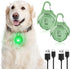 AUAUY LED Dog Collar Light - 4 Modes USB Rechargeable, IP68 Waterproof Pet Collar Light for Running Jogging Walking