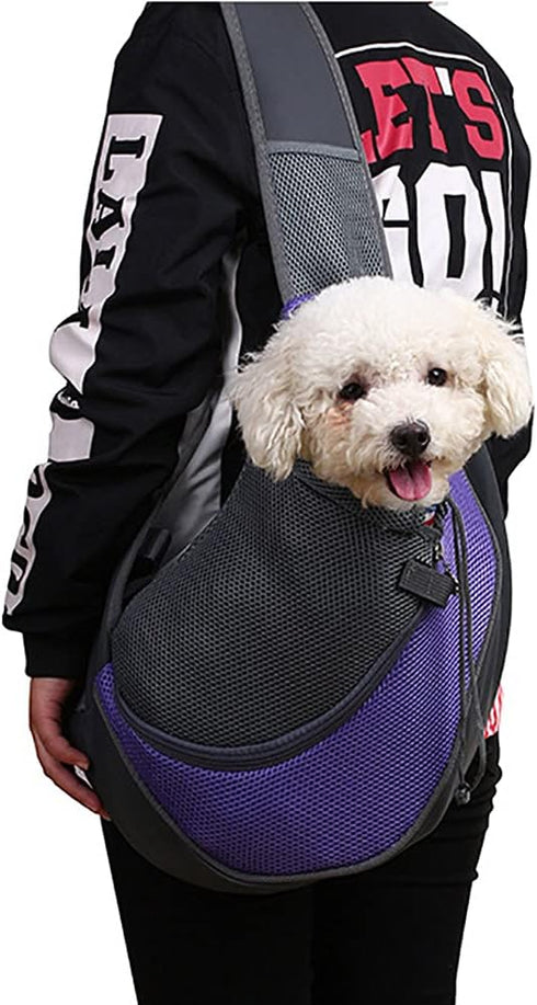 Love Dream Pet Dog Sling Carrier, Breathable Mesh Portable Travel Shoulder Bag for Small Dogs and Cats
