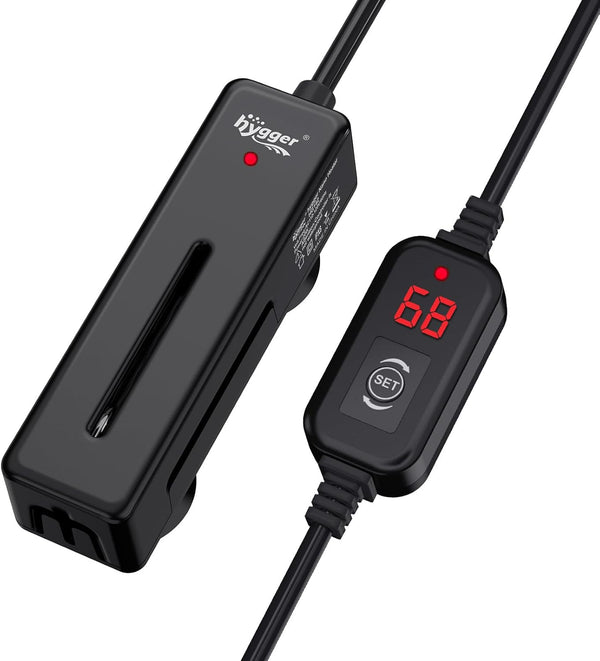 hygger Mini Fish Tank Submersible Heater, 20W for 1-5 Gallons Desktop Betta Aquarium with Digital Display Controller