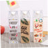 Peosaard 1000ml Milk Carton Water Bottle, Clear Square Milk Bottle, Plastic Clear Water Bottle Leak-Proof Milk Carton