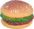 GLOGLOW Rubber Hamburger Squeaky Toy for Dogs, Teeth Grinding Cleaning Interactive Chew Toy