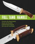 Mossy Oak 14-inch Bowie Knife - Full-tang Fixed Blade, Wood Handle Hunting Knife with Leather Sheath for Camping,