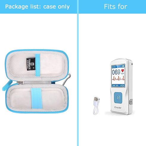 Hard Case Replacement for EMAY/CONTEC/SonoHealth Portable ECG Heart Rate Monitor