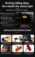 LED Helmet Light, Motorcycle Helmet Light, Bicycle Rear Red Safety Light for Night Riding, Rechargeable Type-C Cable