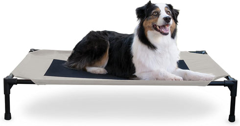 K&H Pet Products Elevated Outdoor Dog Cot Bed for Large Dogs, Portable Washable Dog Hammock Cooling Bed, Heavy Duty