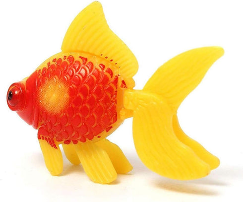 XMHF Aquarium Fish Bowl Tank Artificial Floating Plastic Yellow Red Decor, Goldfish Ornament Fish Tank Decoration, 10PCS