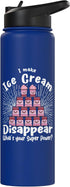 Ice Cream Lover Themed Gifts Accessories & Stuff I Make Ice Cream Disappear Superpower for Ice Cream Lovers Stainless