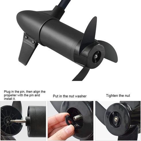 3 28lb 36lb 46lb 12V 24V Trolling Motor Propeller Replacement, Blade Prop Outboard Propeller for Trolling Motors