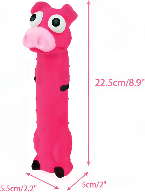 3 Pack 9" CHIWAVA Squeaky Latex Dog Toys Standing Stick Animal Puppy Fetch Interactive Play for Small Medium Dogs