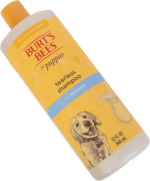 Burt's Bees Tearless Puppy Shampoo with Buttermilk, Cruelty Free, Naturally Derived Shampoo for Dogs, 32 Oz