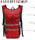Hydration Pack, Water Backpack with 3L Hydration Bladder, Lightweight Insulation, Rave Hydration Backpack - Red