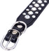 Dogs Kingdom Personalized Rhinestone Leather Bling Crystal Pet Dog Cat Collars, 12"-20" Length, Black S