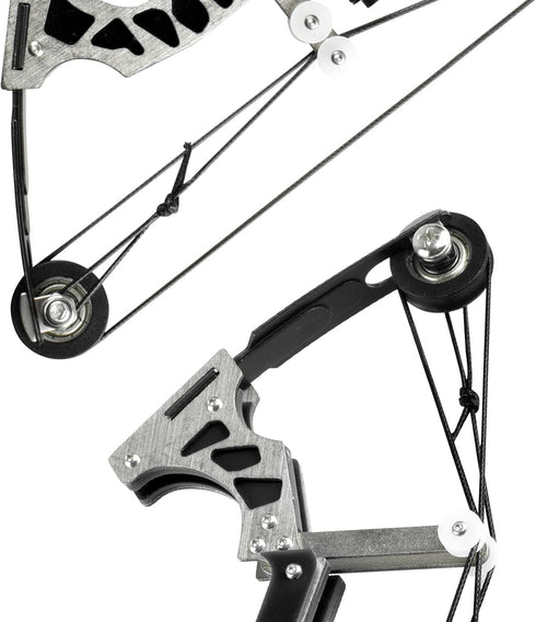 TIETHEKNOT Set Archery Bow Left and Right Hand Compound Bow Hunting Bow Metal Material Catapult RH/LH for Practice