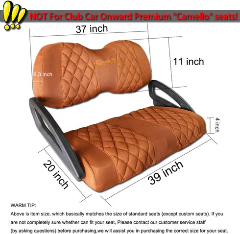 Golf Cart Seat Covers for Club Car Precedent, DS and Yama Golf Carts, Breathable Washable Polyester Mesh Cloth