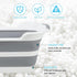 7.13 Gal/27L FHTONGE Raised Collapsible Dog Bathtub with Drain Hair Catcher, Multifunctional Pet Washtub for Small to M