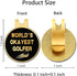 Hafhue World's Okayest Golfer Black Gold Golf Ball Marker with Hat Clip, Funny Gifts for Women Men Dad