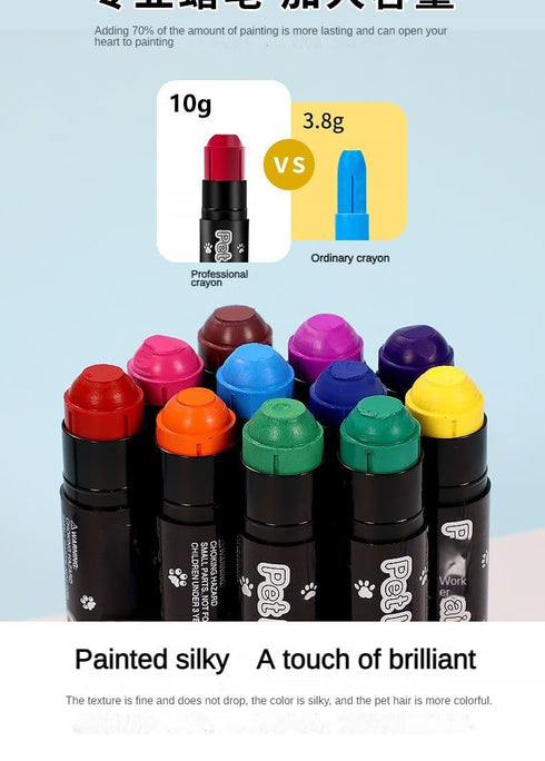 Temporary Pet Hair Dye, Non-Toxic Washable Dog Hair Dye for Creative Grooming and Marking Pets