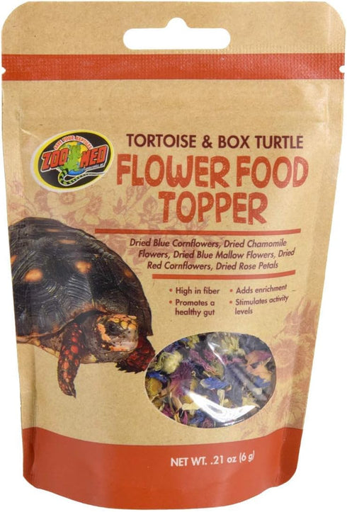 Zoo Med Tortoise & Box Turtle Flower Food Topper 0.21 oz - Pack of 66