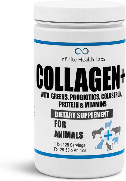 Collagen+ Ultimate Dog or Cat Food Topper with Probiotics, Enzymes, Glucosamine, Supports Joints