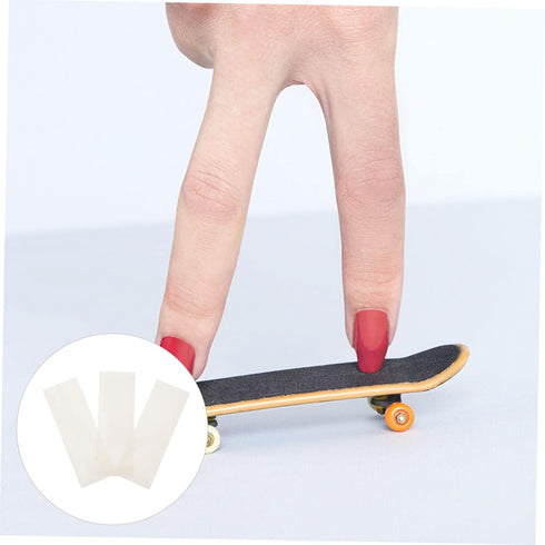3 Toyvian Sheets Professional Self Adhesive Grip Tape Pads for Fingerboards Transparent Skid Stickers Easy to Apply