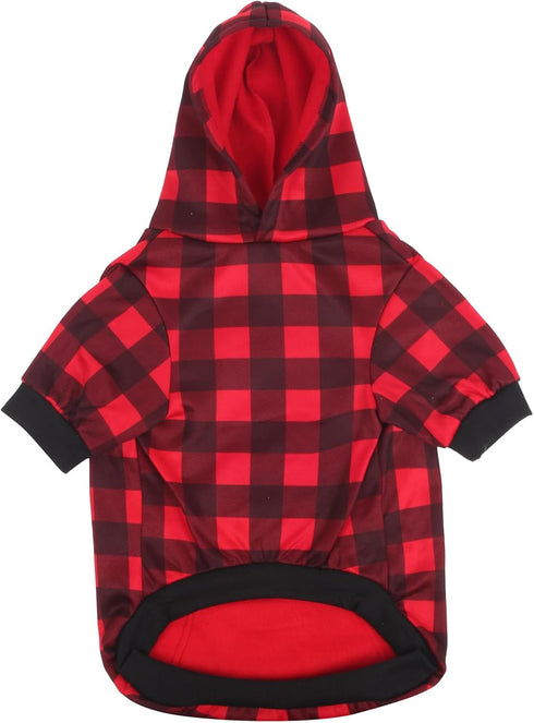 Plaid Dog Sweaters Hoodies for Dogs Cats, Warm Soft Sweatshirts for Christmas and Everyday Wear (X-Large)