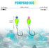 Pompano Rigs for Surf Fishing, Pre-Rigged Fishing Rigs with Floats Beads Double Circle Hook Tackle 12/15PCS