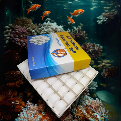 theaquatic (40 Premium Aquarium Salt, Aquarium Salt Freshwater Tablets for Aquarium Water Treatments Essential Supplies