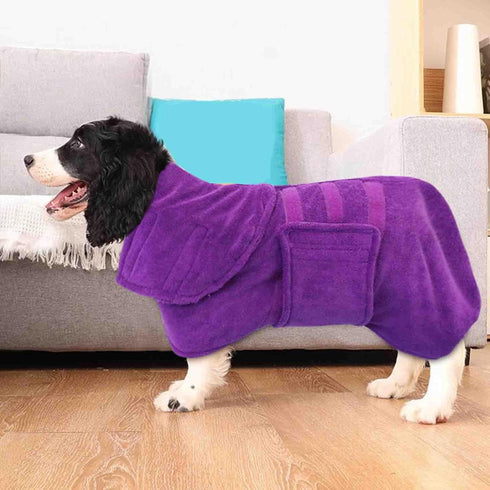 JUSHZ Microfiber Dog Towels for Drying Dogs Large Dog Towel Medium Small Absorbent Robe Personalised Coat Pet Hooded