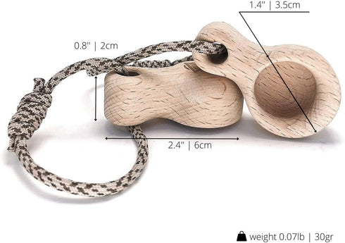 RainDrop Pocket-sized Fingerboard Pair for Rock Climbing, Portable Hangboard Finger Trainer, Wood