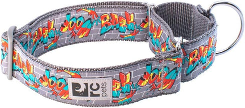 RC Pets 1 1/2" All Webbing Martingale Training Dog Collar, Medium, Graffiti