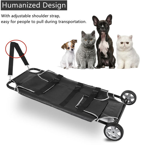 220lbs 45 22Inch Large Dog Stretcher with Wheels * Pet Transport Trolley Animal Carrier Animal Stretcher Pet Trolley