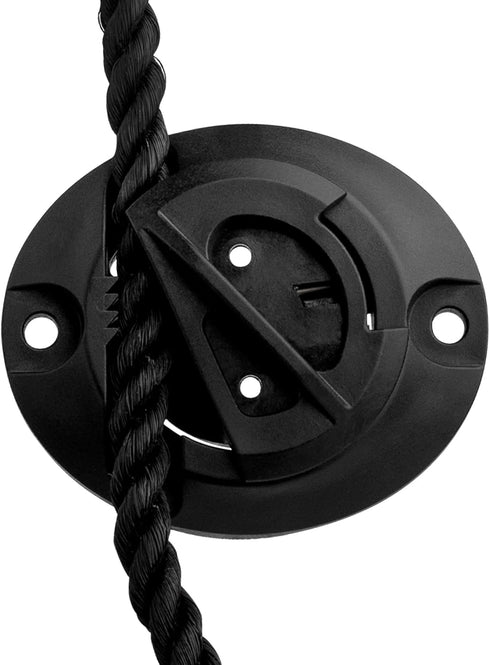 No-Knot Fender Cleat for Boat Gunnel Tracks, Fits 1/4" Rope, Use on Most Gunnel Track Systems