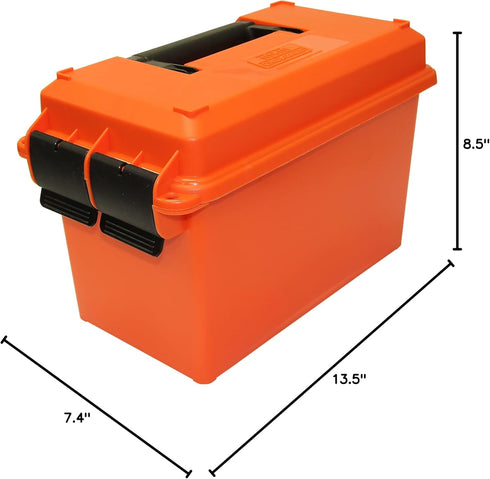 MTM AC50C-35 Ammo Can, 50-Caliber, Heavy-Duty, Water Resistant, Rugged Polypropylene Plastic, USA Made, Orange