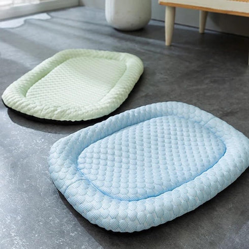 Pet Cooling Mat for Cats and Small Dogs, Lightweight, Soft, Leak-Proof, Washable Indoor/Outdoor (Blue, Medium)