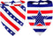 4th of July Dog Bandanas 2 Pack, American Flag Pet Scarf, Durable Fabric Patriotic Scarf for Small Medium Large Dogs
