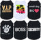 6 Packs Dog Clothes for Small Medium Dogs - Cute T Shirts for Chihuahua Yorkies, Black Vest Apparel