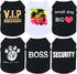 6 Packs Dog Clothes for Small Medium Dogs - Cute T Shirts for Chihuahua Yorkies, Black Vest Apparel