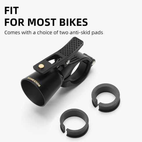 ROCKBROS Classic Bicycle Bell, Mountain Bike Bells for Adults with Loud Sound, Fits 0.87-1.25in/22.2-31.8mm Handlebars
