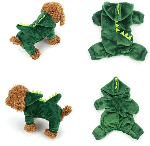 Dogs Clothes Small Pet Costume Halloween Dinosaur Costume - Funny Apparel for Puppies (XS)