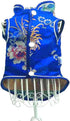 SEIS Pet Costume Tang Suit - Dog Cheongsam Satin Clothes, Chinese Style Clothing for Dogs, Pet Skirt (Blue, S)