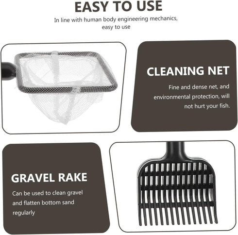 FOMIYES 1 Set Water Changer Siphon Aquarium Sand Washing Machine Gravel Rake Fishnet Sponge Household Tools Fish Tank Cleaning Brush Plant Cleaning Supplies Glass Removal
