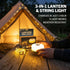 3-in-1 5 1-Hour 26ft Brightz Lantern Reel Light Rechargeable Camping Lantern & Retractable String Lights, Weather