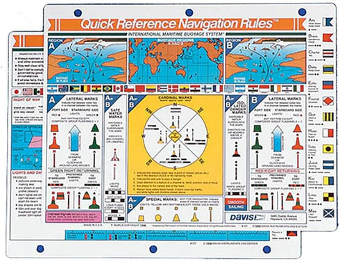 International Navigation Rules Quick Reference Card, Davis Instruments - Nautical Road for Boaters