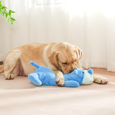 Hero Giant Chuckles Plush Dog Toy - Durable Squeaky Toy with Grunt Squeaker, XL, Rhino