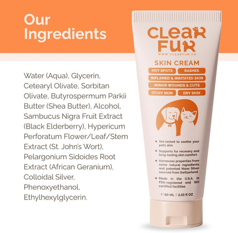 Vet-Recommended (2oz) Hot Spot & Itch Relief Skin Cream for Dogs & Cats | Fast & Lasting Relief | Treats the Source |