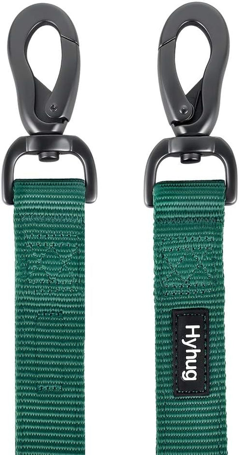 Hyhug Nylon Short Dog Leash with Soft Padded Handle, Durable Heavy Duty for Anti-Pulling Dog Training (18 Inches, Dark