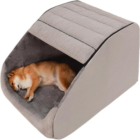 BXEBUI Extra Large Dog Bed House, 30D Memory Sponge, Cozy Dog House Indoor,