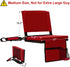 FZGhome 3 (1, 17"W 11.2"D 15.2"H) Stadium Seats with Back Support for Bleachers Portable Padded Folding Bleacher Chairs